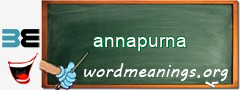 WordMeaning blackboard for annapurna